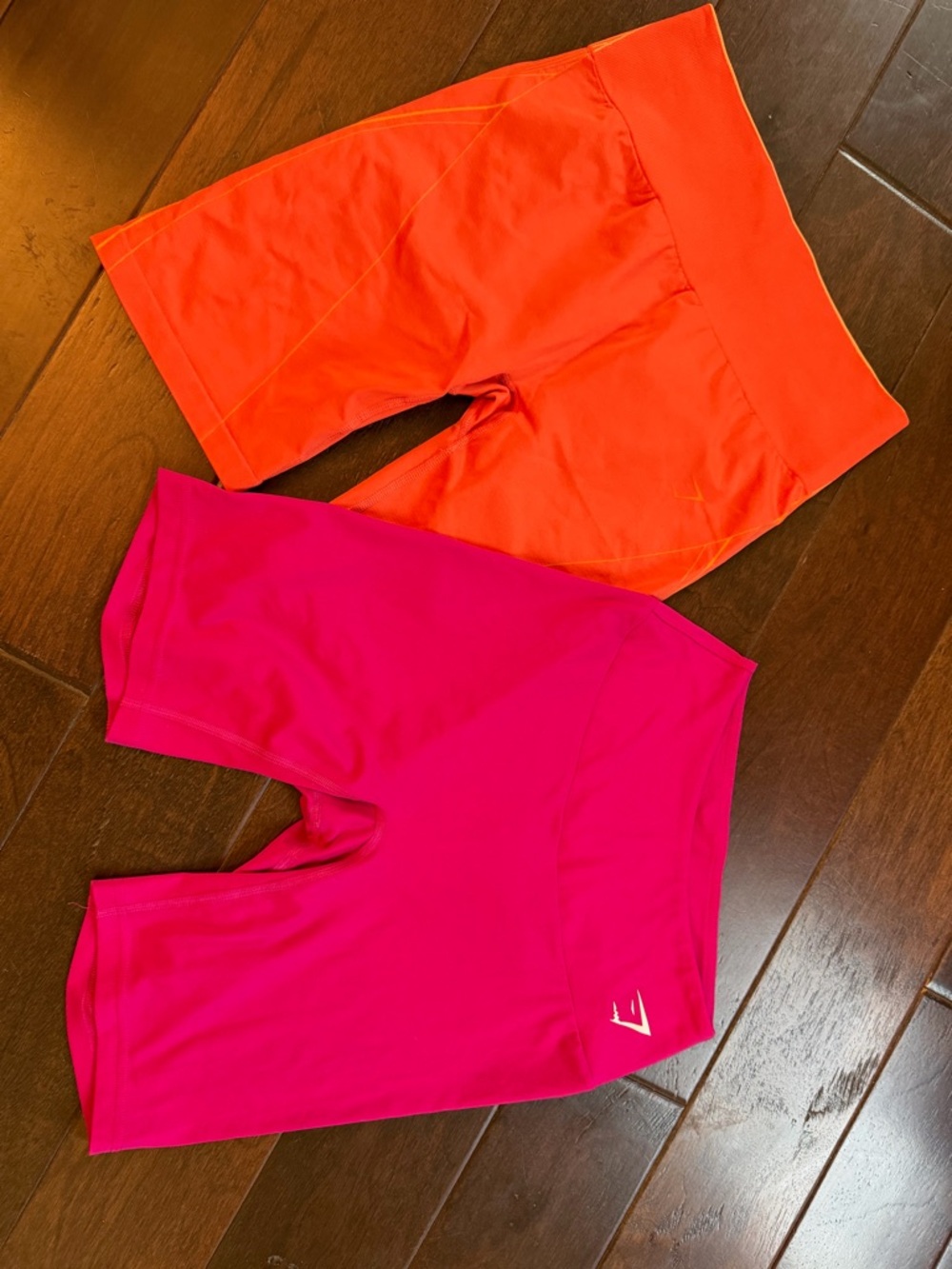 Gymshark Performance Bike Shorts in Hot Pink and Orange